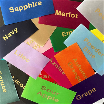 Samples - Pretty Print™ Ribbon Colors - The Ribbon Print Company